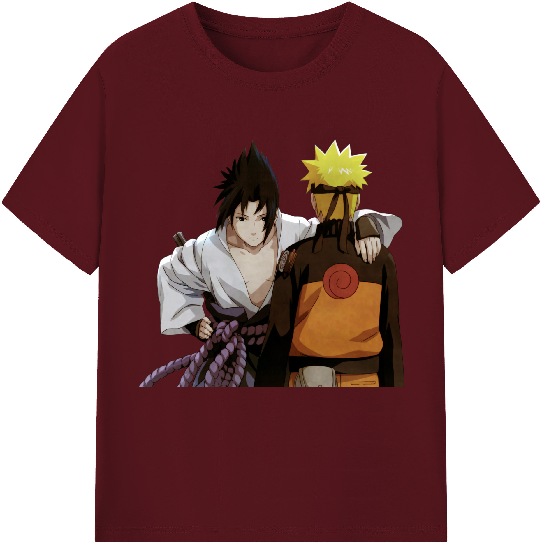 （画像用） NARUTO -ナルト- うちは サスケ Uchiha Sasuke 綿100％半袖Tシャツ（フロントプリント）